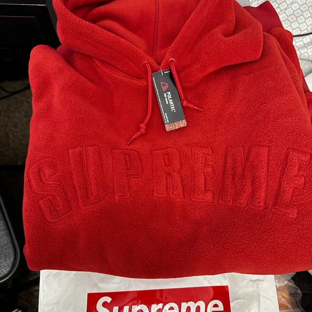 Supreme Bold Red Hoodie